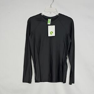 NWT Next By Athena Black Long Sleeve Surf Shirt Womens Size XL Rash Guard Swim